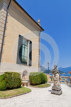 Stone statue in the park of Villa del Balbianello, Lenno, Lombardia, Italy