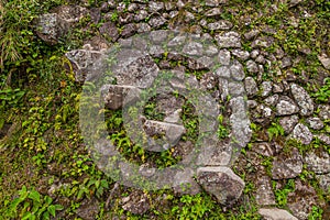 Stone steps at Batad rice terraces, Luzon island, Philippin