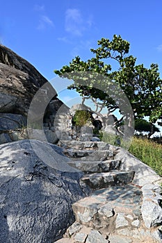 Stone Steps at the Casibari Rock Formation on Aruba