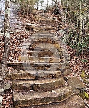 Stone Steps at Hanging Rock State Park