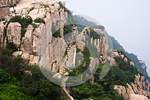 Stone steps in mountain