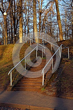 Stone steps in the park