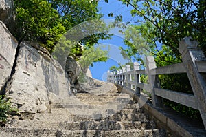 Stone steps to the hill top