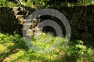 Stone Steps under Shade with Wakayama Castle