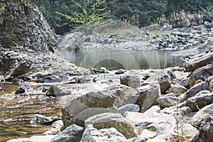 Stone in stream