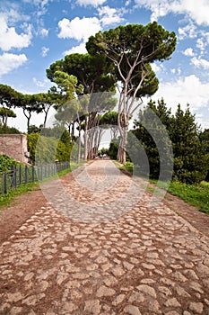Calcolo strade capo di sul alberi sontuoso collina sul Roma 
