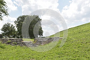 Stone Structure in Park Setting