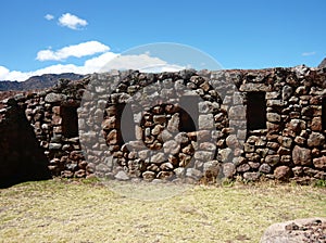 Stone Structure in The Sacsayhuaman Inca Archaeological Park in Cusco, Peru