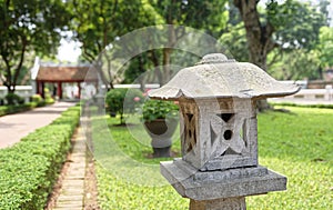 Stone structure at Temple of Literature in Hanoi