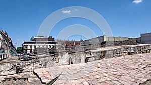 Stone structure of the Templo Mayor in Mexico City