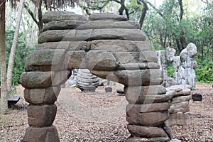 Stone Structures In Fred Howard Park In Tarpon Springs Florida