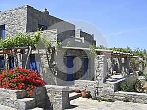 A stone summer house in the island of Paros,