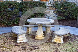 Stone Table and Benches photo