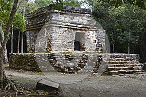 Stone Temple San Gervasio Mayan Archeological Site Cozumel Mexico photo