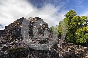 Stone Temple San Gervasio Mayan Archeological Site Cozumel Mexico