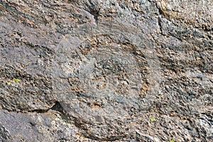 Stone texture. Garnet mica schist large solid