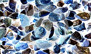 Stone Texture.Gravel Texture..Abstract stone x-ray style lights stone texture with white background wallpaper.