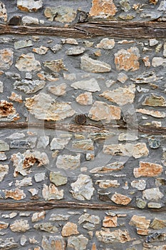 Stone texture of old Greece house