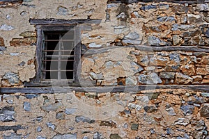 Stone texture of old Greece house