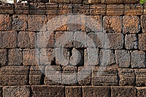 Stone texture, old historical laterite wall. photo