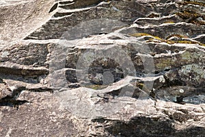 Stone texture. Rock close-up. Stone layers of rock