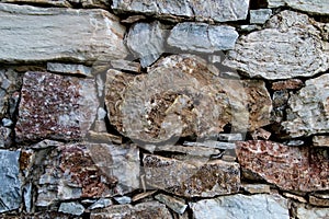 Stone texture in wall construction