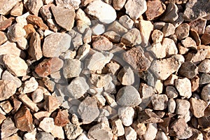 Stone texture, white light rock surface, pebbl pattern, small gravel backdrop, abstract background, wallpaper