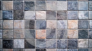 Stone Tile Wall - Close Up of Diverse Texture, Colors, and Patterns