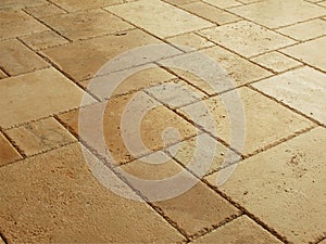 Stone tiled floor