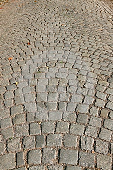 Stone tiled road background