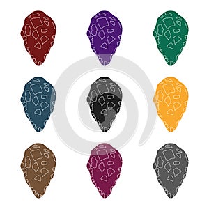 Stone tool icon in black style isolated on white background. Stone age symbol stock vector illustration.