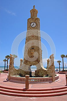 Stone tower with clock