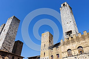 Stone tower of San Gimignano, Tuscany, Italy