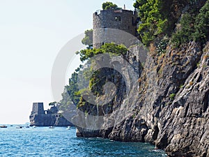 Stone Tower on Sea Cliff, The Amalfi Coast