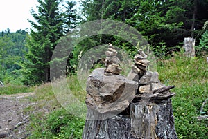 Stone towers in the Black Forest