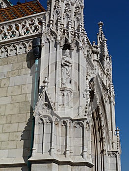 Stone towers of the Matthias Church in Budapest