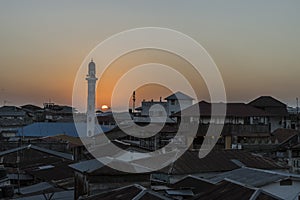 Stone Town in Zanzibar at night