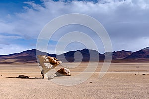 Stone Tree rock formation in Bolivia