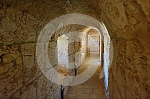 Stone tunnel in Jerusalem - Israel