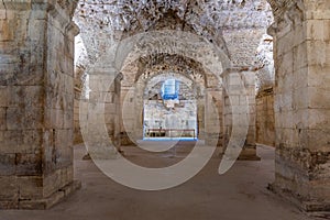 Stone vaults of Diocletian's Palace in Croatian city Split