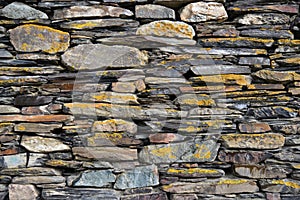 Stone wal, Ushguli in Svaneti, Georgia