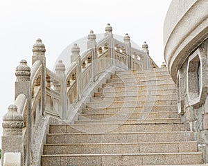 Stone walkway around big buddha hong kong