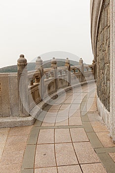 Stone walkway around big buddha hong kong