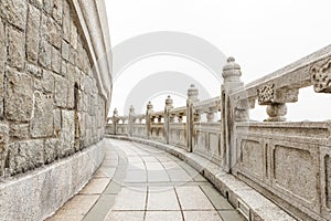 Stone walkway around big buddha hong kong