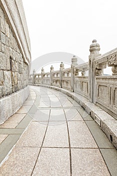 Stone walkway around big buddha hong kong