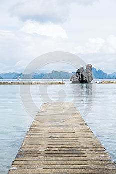 Stone walkway on the beach front