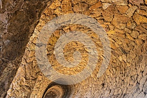 Stone walkway in Park Guell in Barcelona - Image