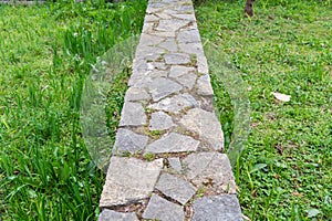 Stone Walkway in spring