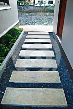 Stone walkway winding