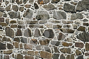 Stone wall abstract background brown gray texture